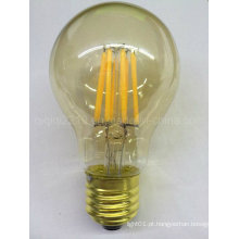 Lâmpada dourada do filamento do diodo emissor de luz da baixa 120V da base E26 da tampa E26 do ouro de 5.5W A60